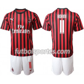 Camisetas Niños AC Milan BORINI 11 Primera Equipacion 2019/2020